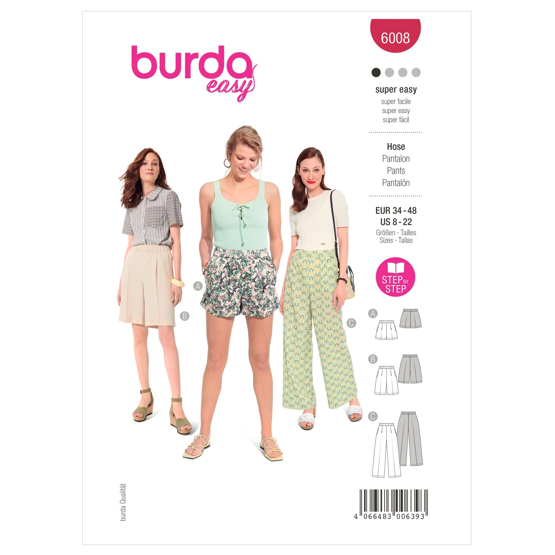 Burda Style Sewing Pattern 6008 Misses' Pants 1 Burda Style Sewing Pattern 6008 Misses' Pants