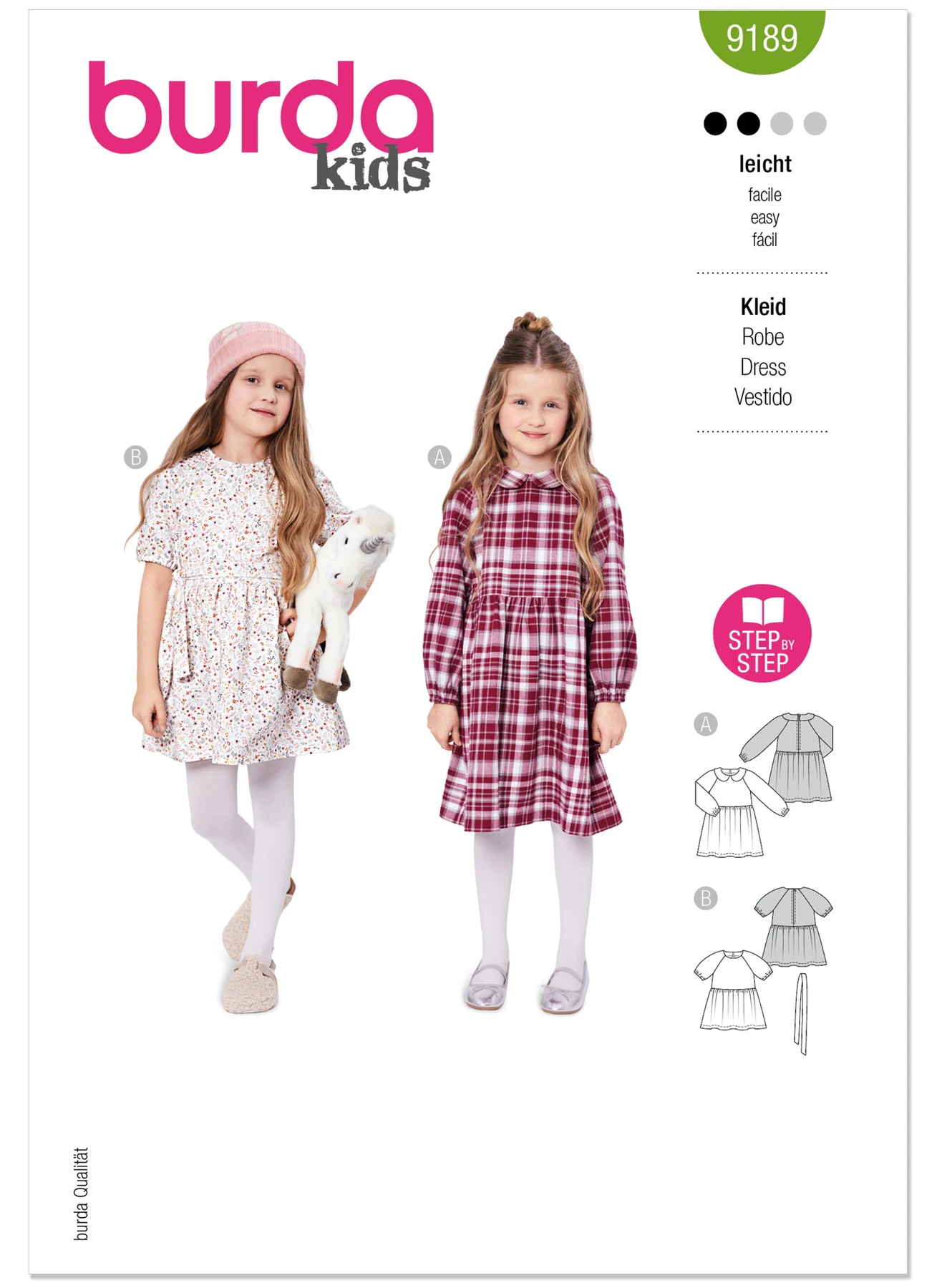 Burda Style Pattern 9189 Children's Dresses