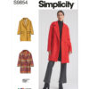 Simplicity Sewing Pattern Misses' Lined Coat for American Sewing Guild