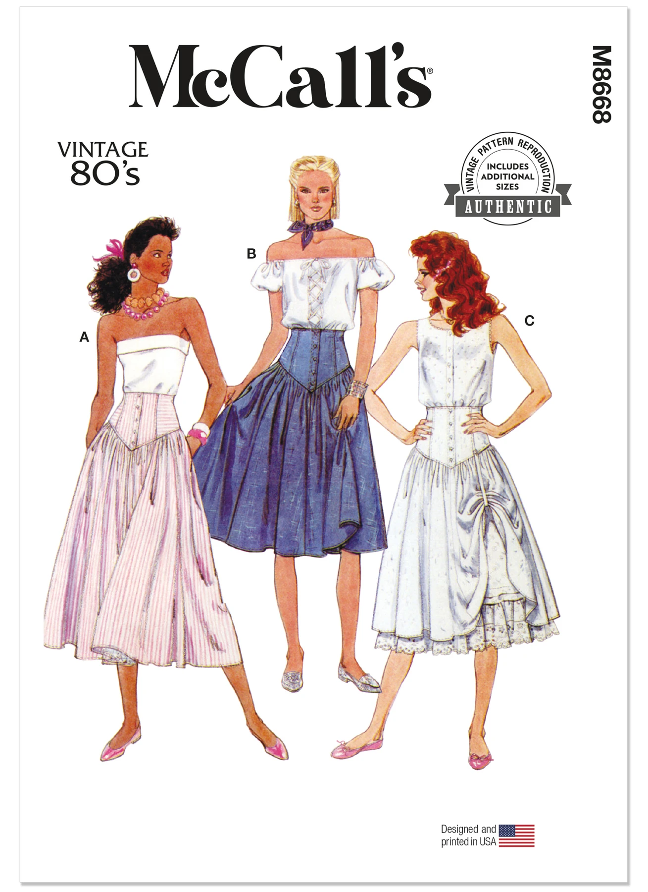 McCall's Sewing Pattern 1980s Misses' Skirts and Petticoat 1 McCall's Sewing Pattern 1980s Misses' Skirts and Petticoat