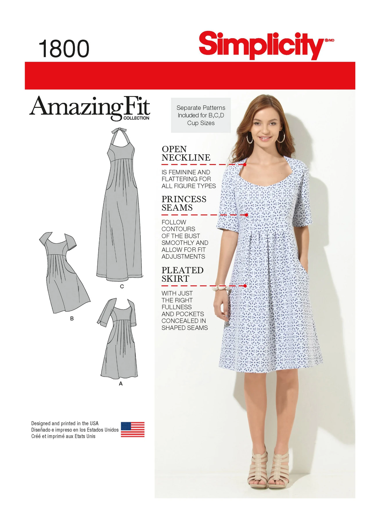 Simplicity Sewing Pattern Misses' & Plus Size Amazing Fit Dresses 1 Simplicity Sewing Pattern Misses' & Plus Size Amazing Fit Dresses