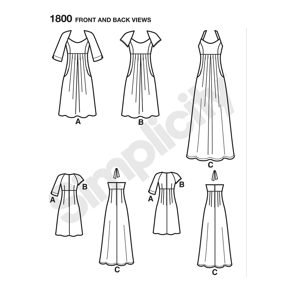 Simplicity Sewing Pattern Misses' & Plus Size Amazing Fit Dresses 7 Simplicity Sewing Pattern Misses' & Plus Size Amazing Fit Dresses