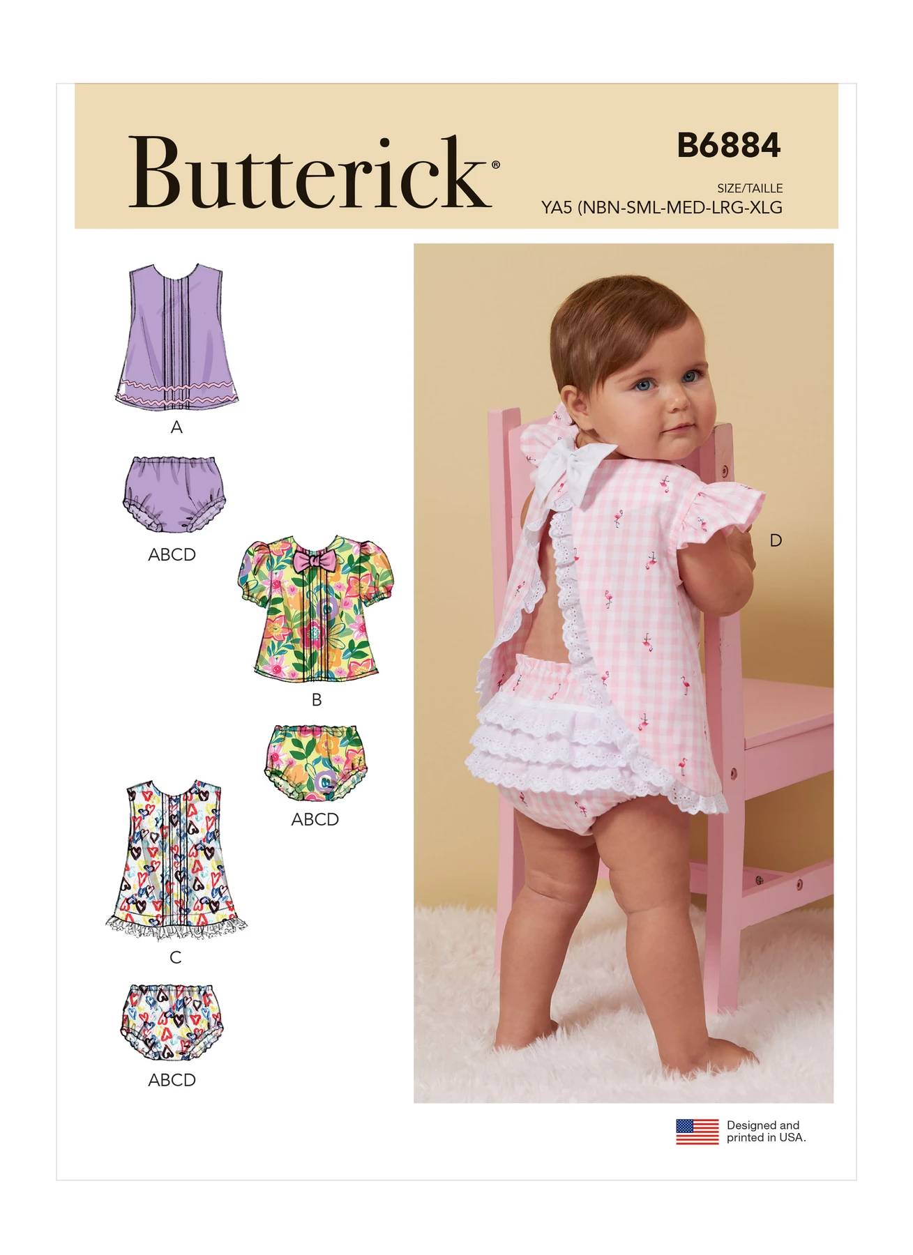 Butterick Sewing Pattern Infants' Top and Panties 1 Butterick Sewing Pattern Infants' Top and Panties