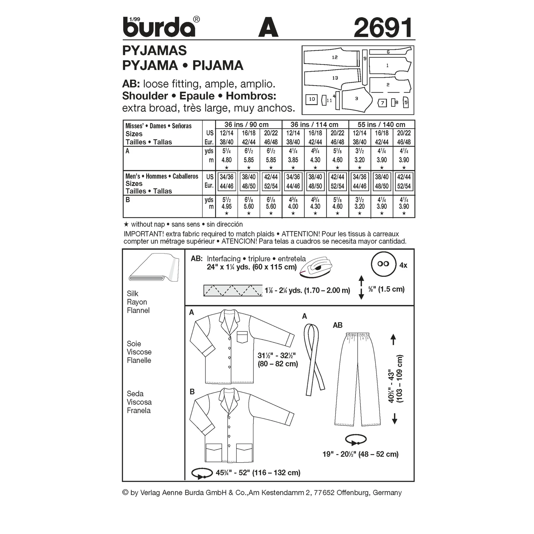 Burda Style Sewing Pattern Loungewear