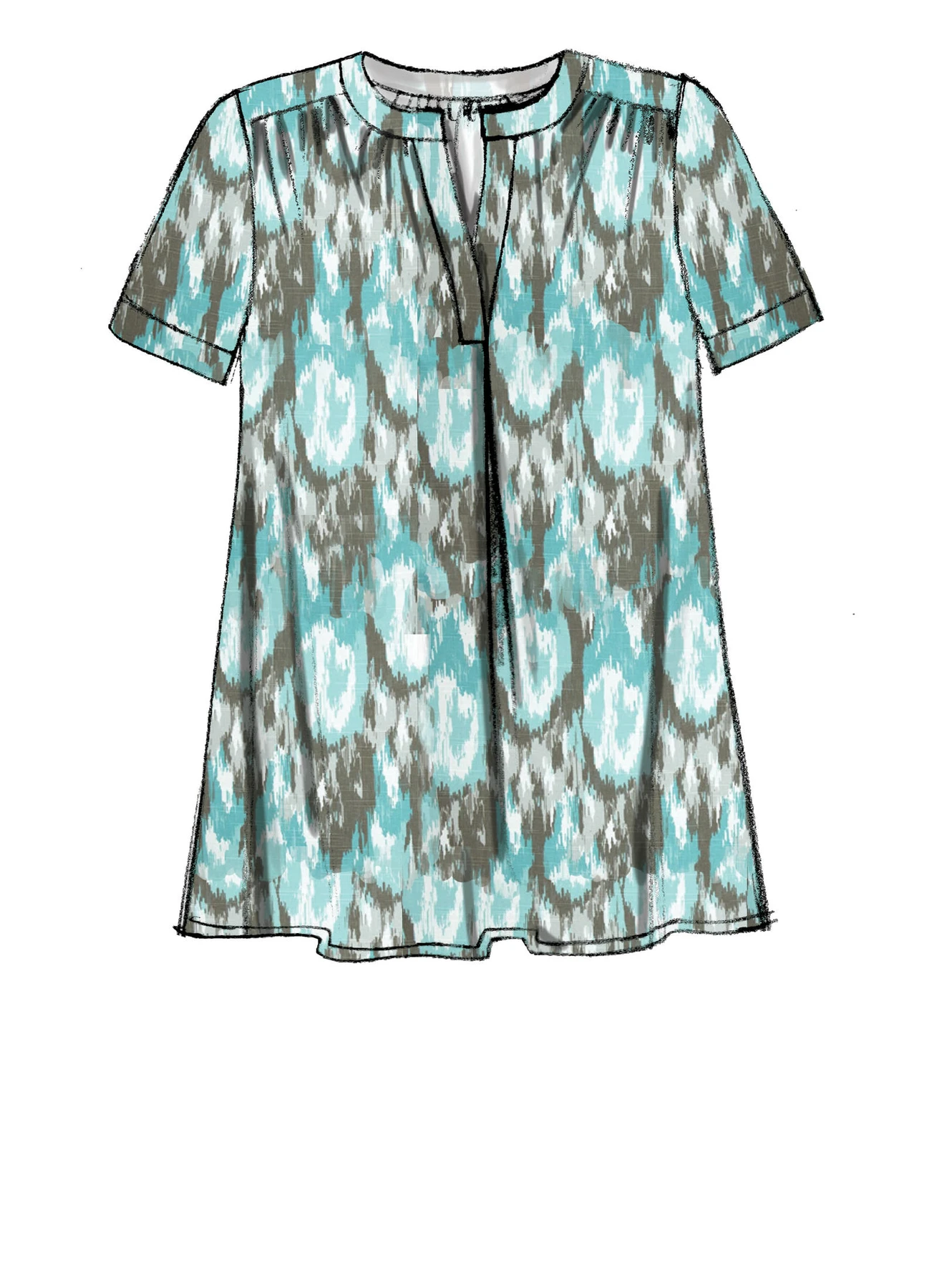 McCall's Sewing Pattern Misses' Half-Placket Tops and Tunic (PDF) 4 McCall's Sewing Pattern Misses' Half-Placket Tops and Tunic (PDF)