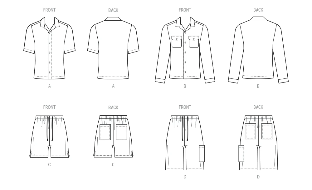 McCall's Sewing Pattern Men's Shirts and Shorts 9 McCall's Sewing Pattern Men's Shirts and Shorts