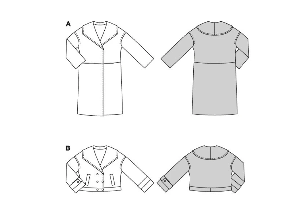 Burda Style Sewing Pattern 5860 Misses' Jacket & Coat 10 Burda Style Sewing Pattern 5860 Misses' Jacket & Coat