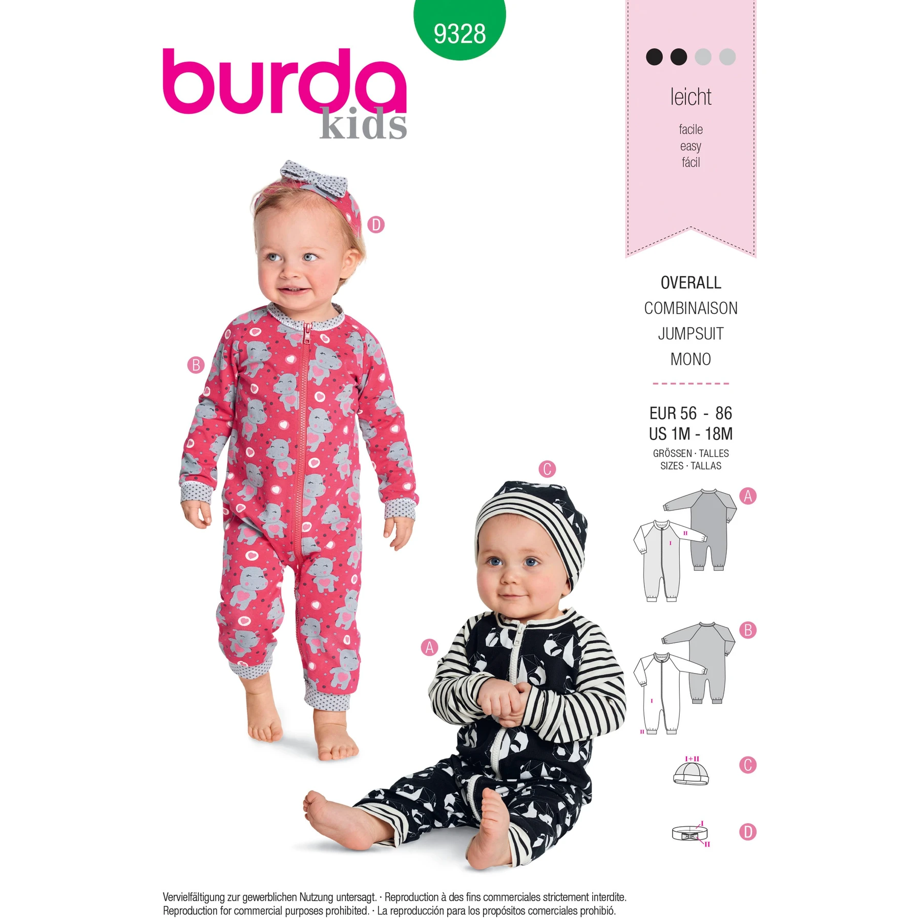 Burda Style Sewing Pattern Babies' Romper 15 Burda Style Sewing Pattern Babies' Romper