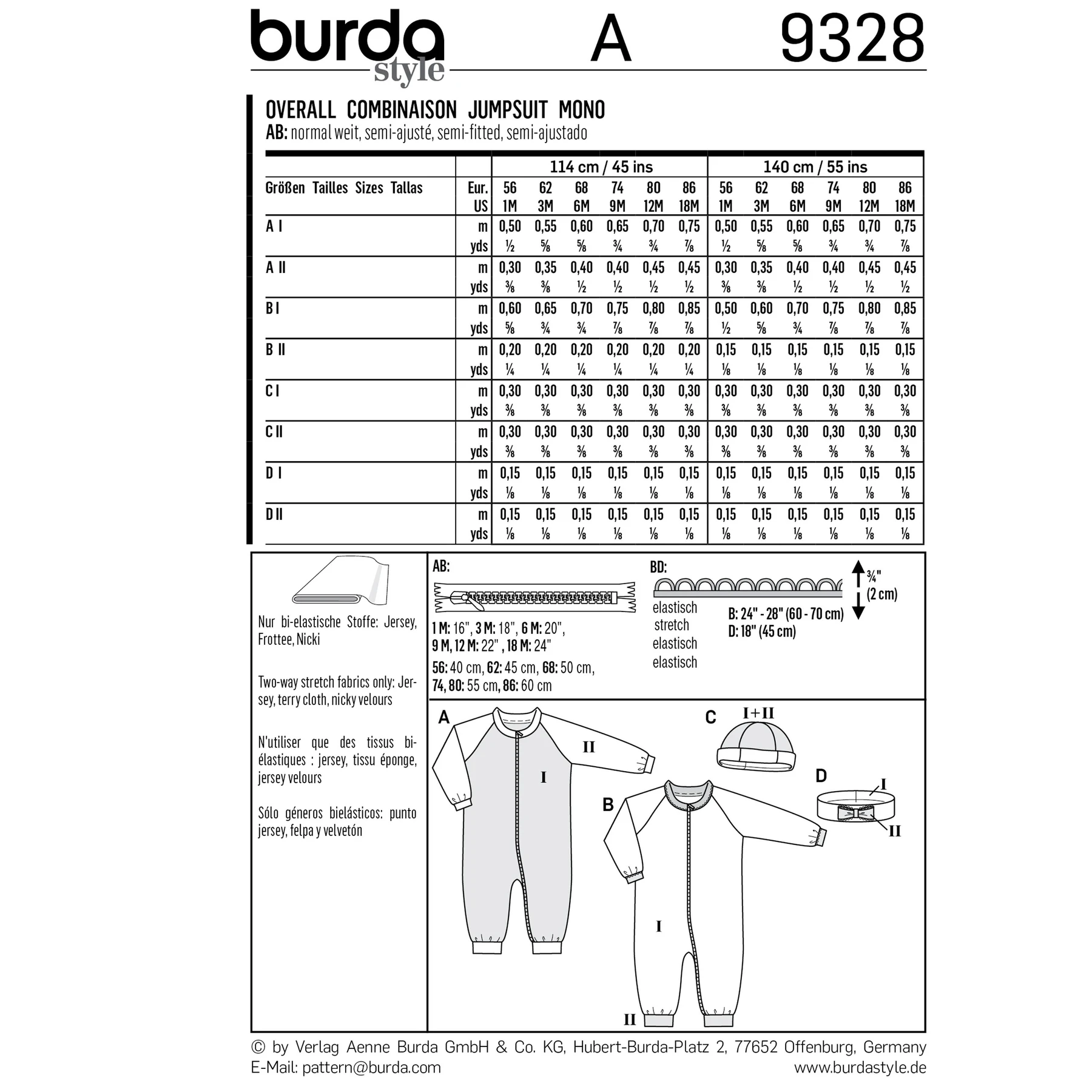 Burda Style Sewing Pattern Babies' Romper 4 Burda Style Sewing Pattern Babies' Romper