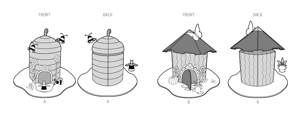 Simplicity Sewing Pattern Fabric Critter Houses and Peg Doll Accessories by Carla Reiss Design (PDF) 9 Simplicity Sewing Pattern Fabric Critter Houses and Peg Doll Accessories by Carla Reiss Design (PDF)