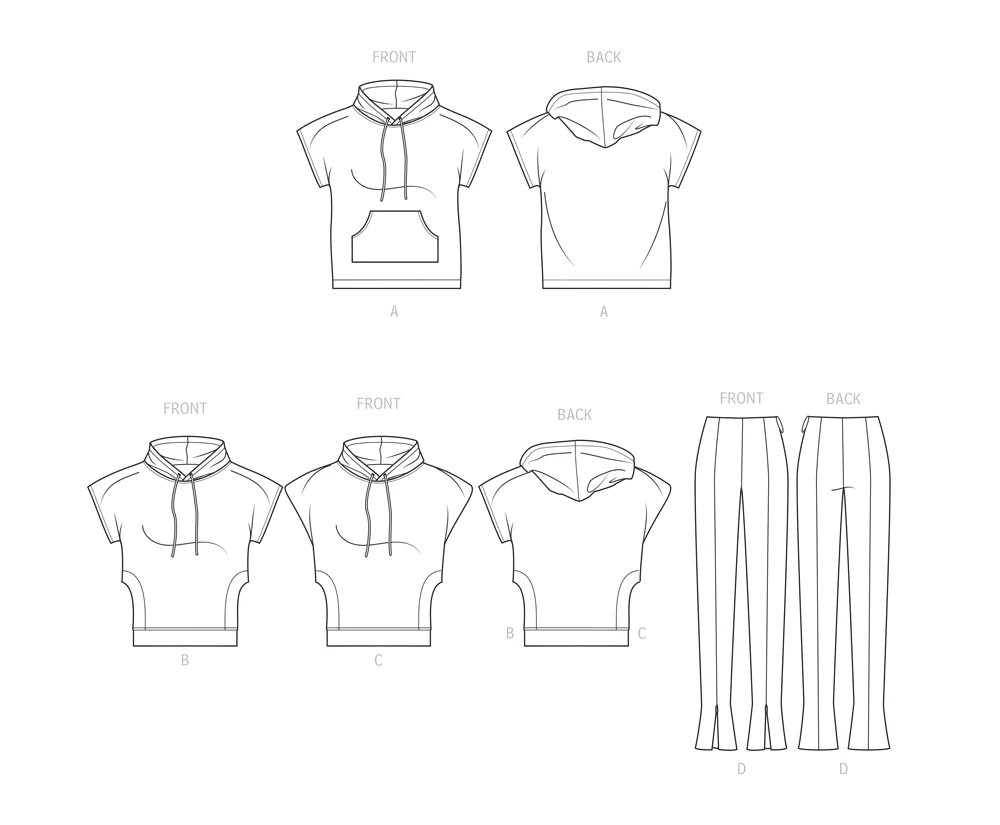 Simplicity Sewing Pattern Women's Hoodies and Leggings by Mimi G (PDF) 7 Simplicity Sewing Pattern Women's Hoodies and Leggings by Mimi G (PDF)
