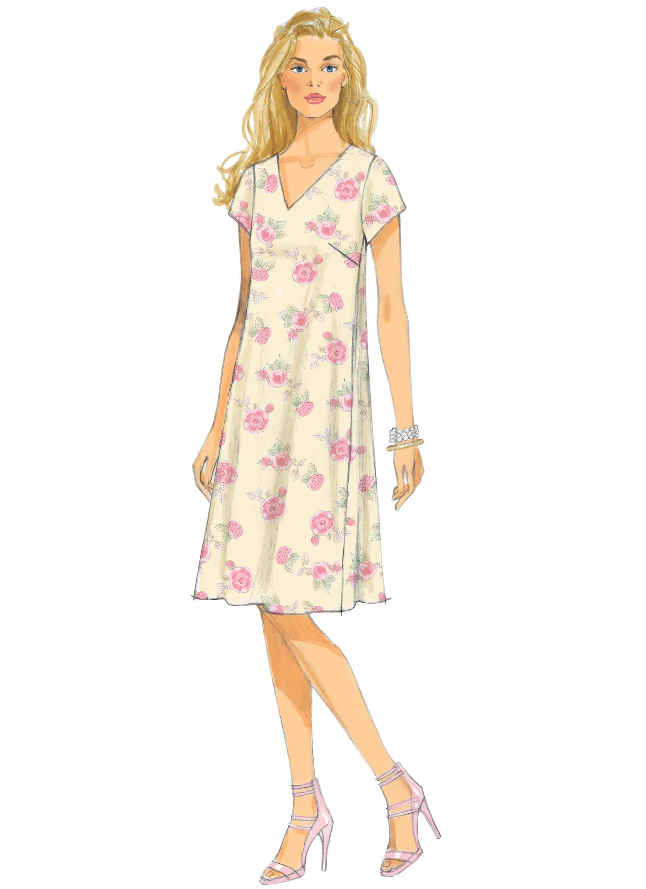 Butterick Sewing Pattern Misses' Pullover V-Neck Dresses 3 Butterick Sewing Pattern Misses' Pullover V-Neck Dresses