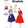 Simplicity Sewing Pattern 1950s Misses' Bolero Suit and Bodice (PDF)