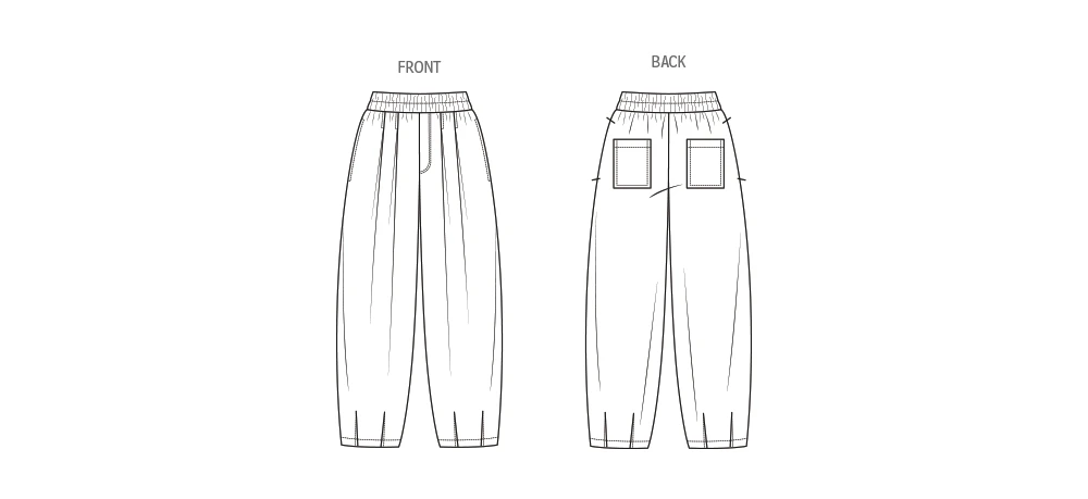 McCall's Sewing Pattern Unisex Balloon Fit Pants (PDF) 8 McCall's Sewing Pattern Unisex Balloon Fit Pants (PDF)