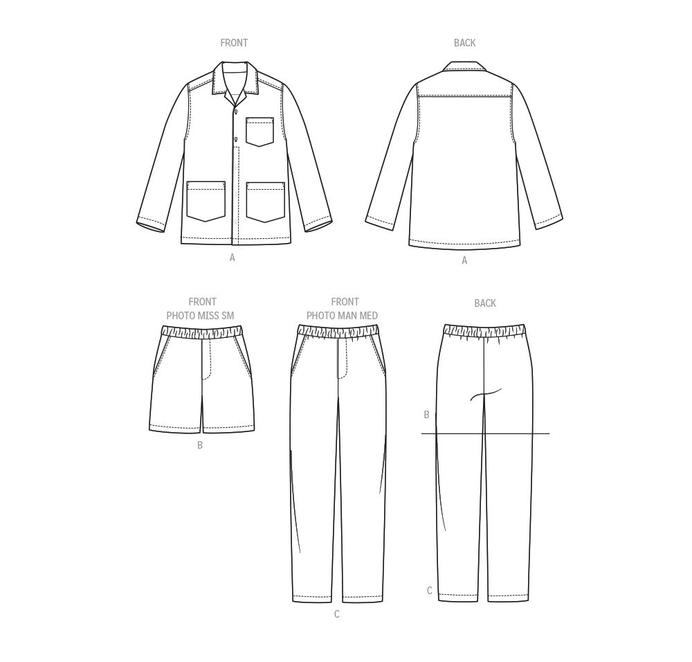 Simplicity Sewing Pattern Unisex Pajamas 10 Simplicity Sewing Pattern Unisex Pajamas