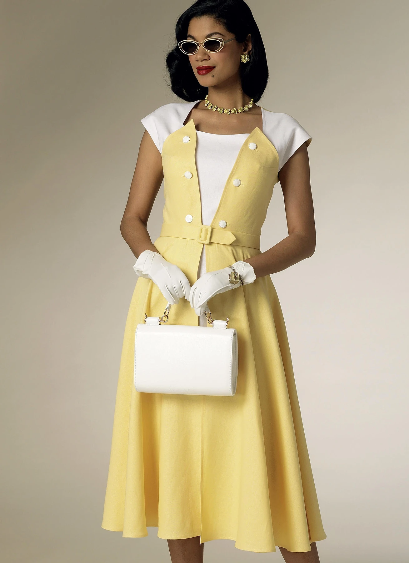 Butterick Sewing Pattern 1950s Misses' Pullover Wrap Dress and Belt 6 Butterick Sewing Pattern 1950s Misses' Pullover Wrap Dress and Belt