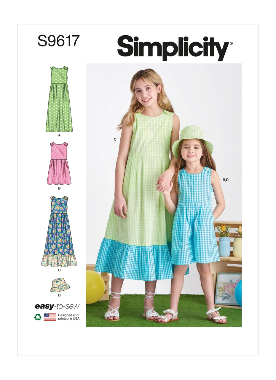 Simplicity Sewing Pattern Children's and Girls' Jumpsuit, Romper and Dress (PDF) 1 Simplicity Sewing Pattern Children's and Girls' Jumpsuit, Romper and Dress (PDF)