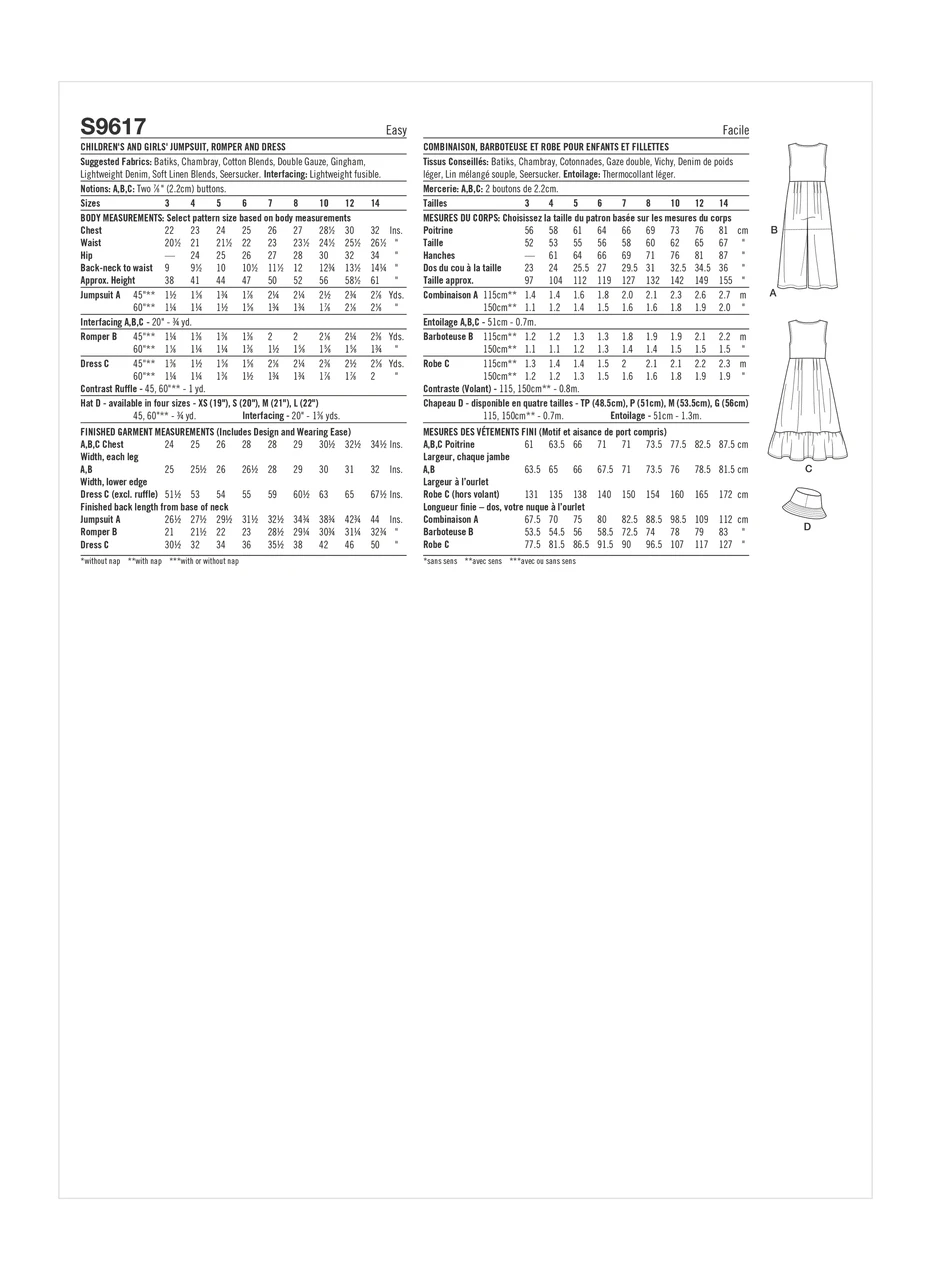 Simplicity Sewing Pattern Children's and Girls' Jumpsuit, Romper and Dress (PDF) 11 Simplicity Sewing Pattern Children's and Girls' Jumpsuit, Romper and Dress (PDF)