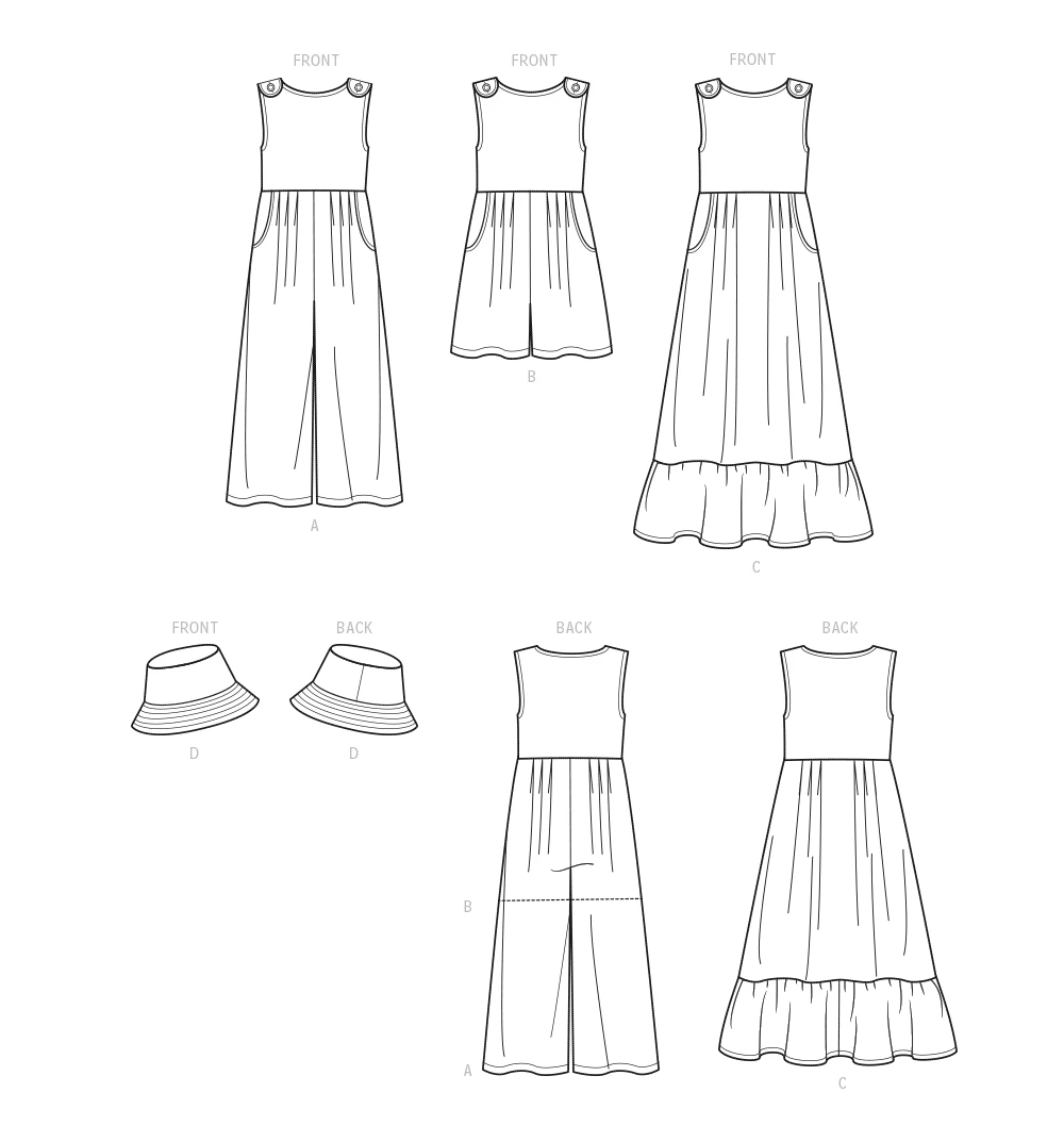 Simplicity Sewing Pattern Children's and Girls' Jumpsuit, Romper and Dress (PDF) 12 Simplicity Sewing Pattern Children's and Girls' Jumpsuit, Romper and Dress (PDF)
