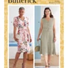 Butterick Sewing Pattern Misses' Dress, Sash & Belt with A/B, C, D, DD Bust Cup (PDF)