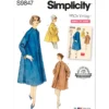 Simplicity Sewing Pattern 1950s Misses' Coat in Three Lengths