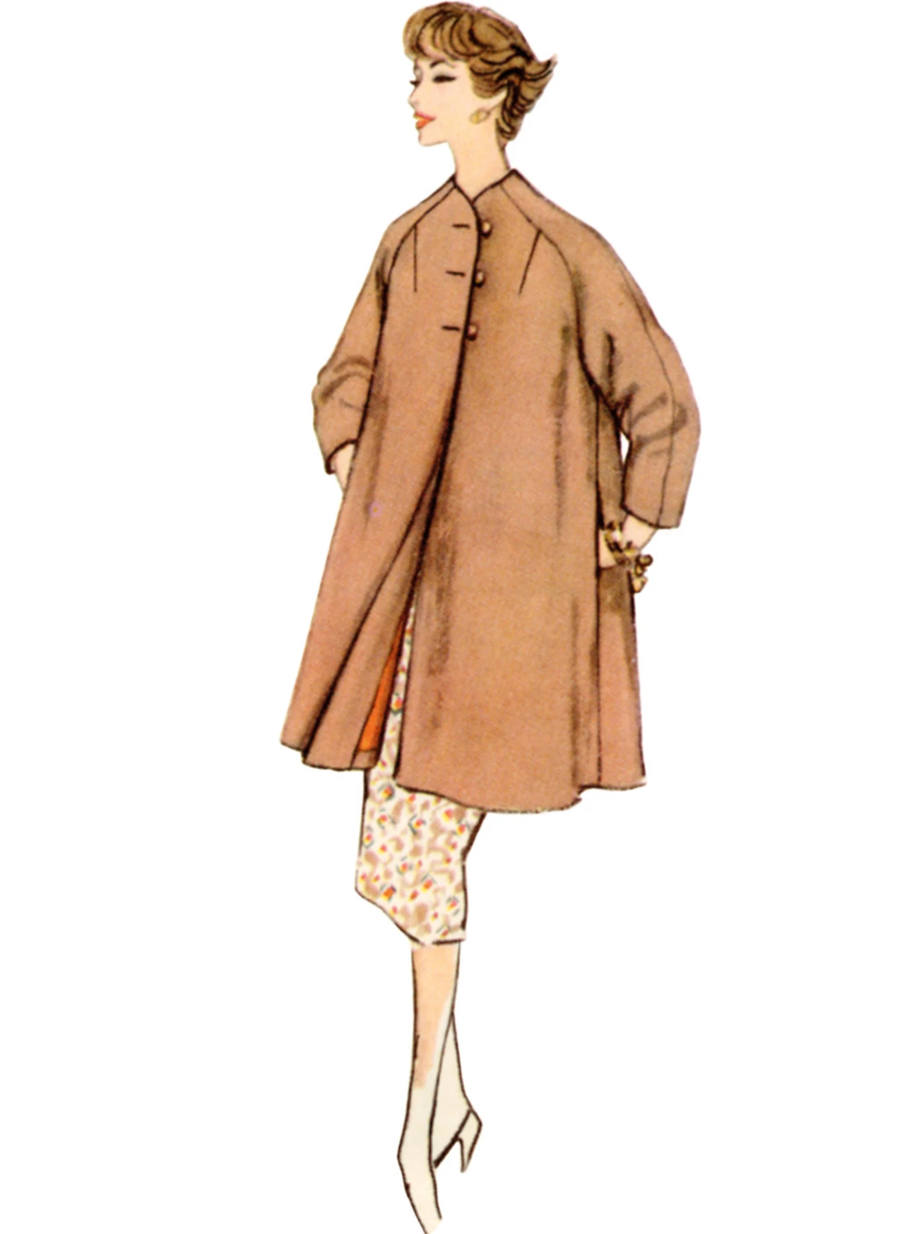 Simplicity Sewing Pattern 1950s Misses' Coat in Three Lengths 3 Simplicity Sewing Pattern 1950s Misses' Coat in Three Lengths