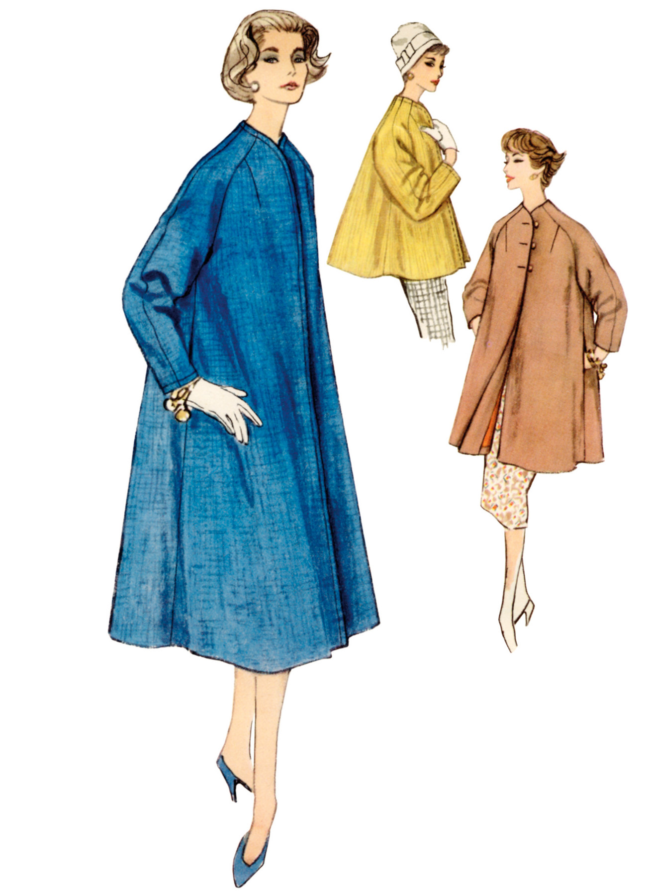 Simplicity Sewing Pattern 1950s Misses' Coat in Three Lengths 5 Simplicity Sewing Pattern 1950s Misses' Coat in Three Lengths