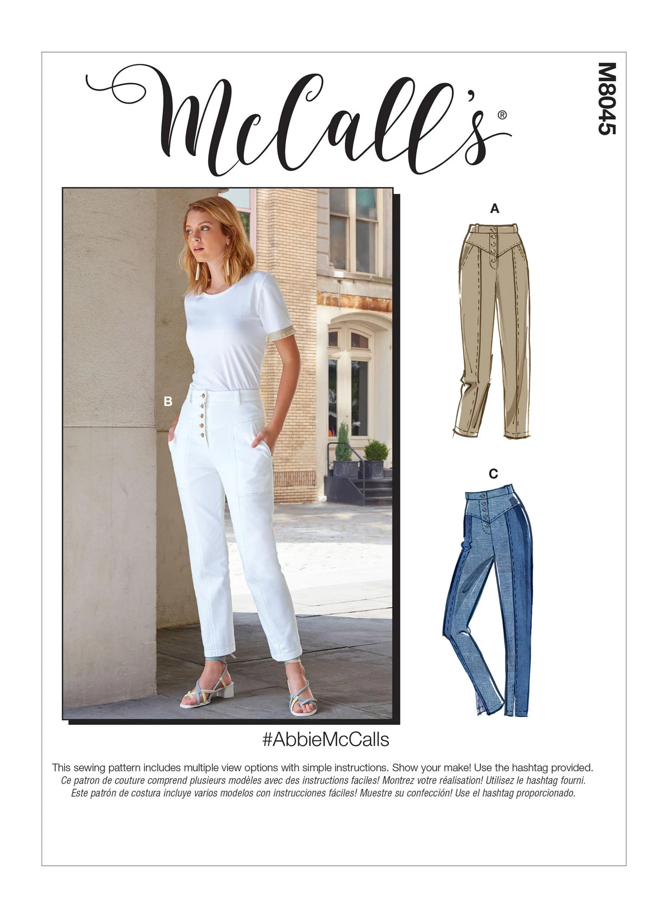 McCall's Sewing Pattern #AbbieMcCalls - Misses' Pants (PDF) 1 McCall's Sewing Pattern #AbbieMcCalls - Misses' Pants (PDF)