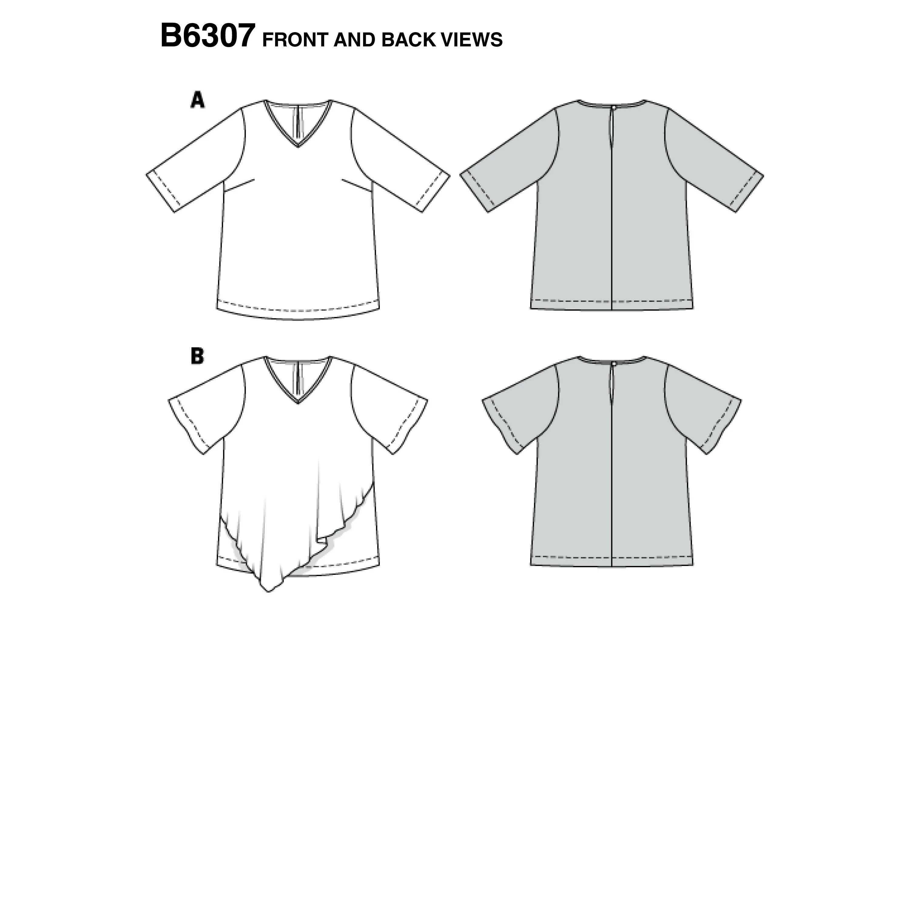 Burda Style Sewing Pattern Women's Asymmetric Top 5 Burda Style Sewing Pattern Women's Asymmetric Top