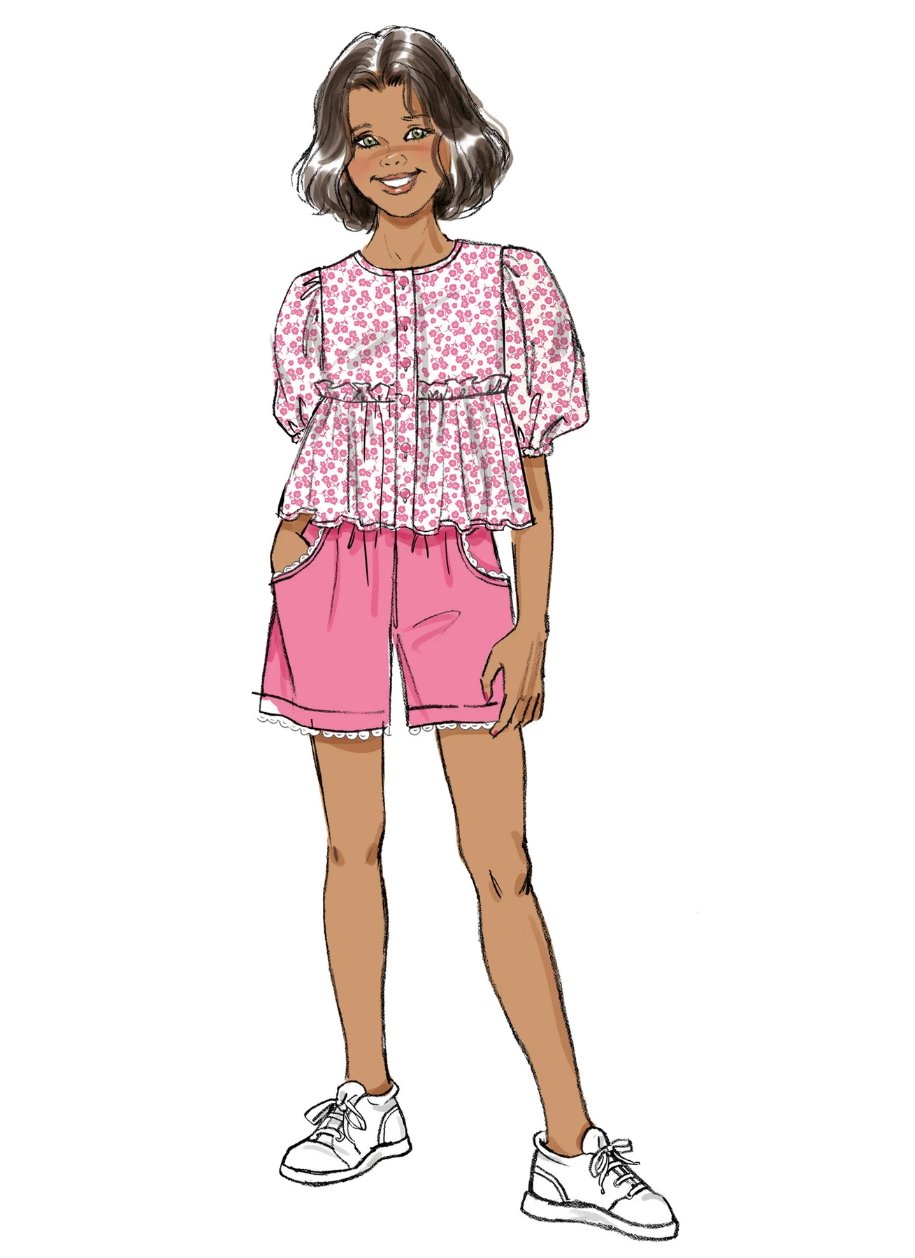 Butterick Sewing Pattern Girls' Top, Shorts, Pants and Sash (PDF) 3 Butterick Sewing Pattern Girls' Top, Shorts, Pants and Sash (PDF)