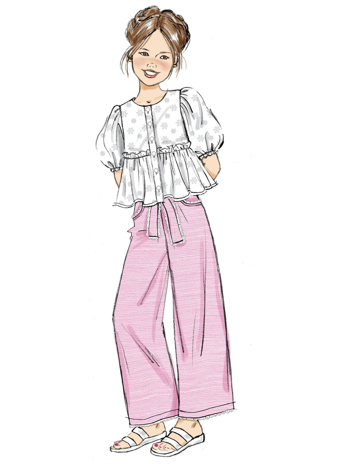 Butterick Sewing Pattern Girls' Top, Shorts, Pants and Sash (PDF) 4 Butterick Sewing Pattern Girls' Top, Shorts, Pants and Sash (PDF)