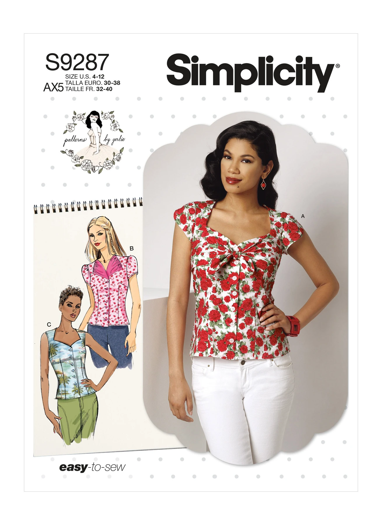 Simplicity Sewing Pattern Misses' Sweetheart-Neckline Blouses 1 Simplicity Sewing Pattern Misses' Sweetheart-Neckline Blouses