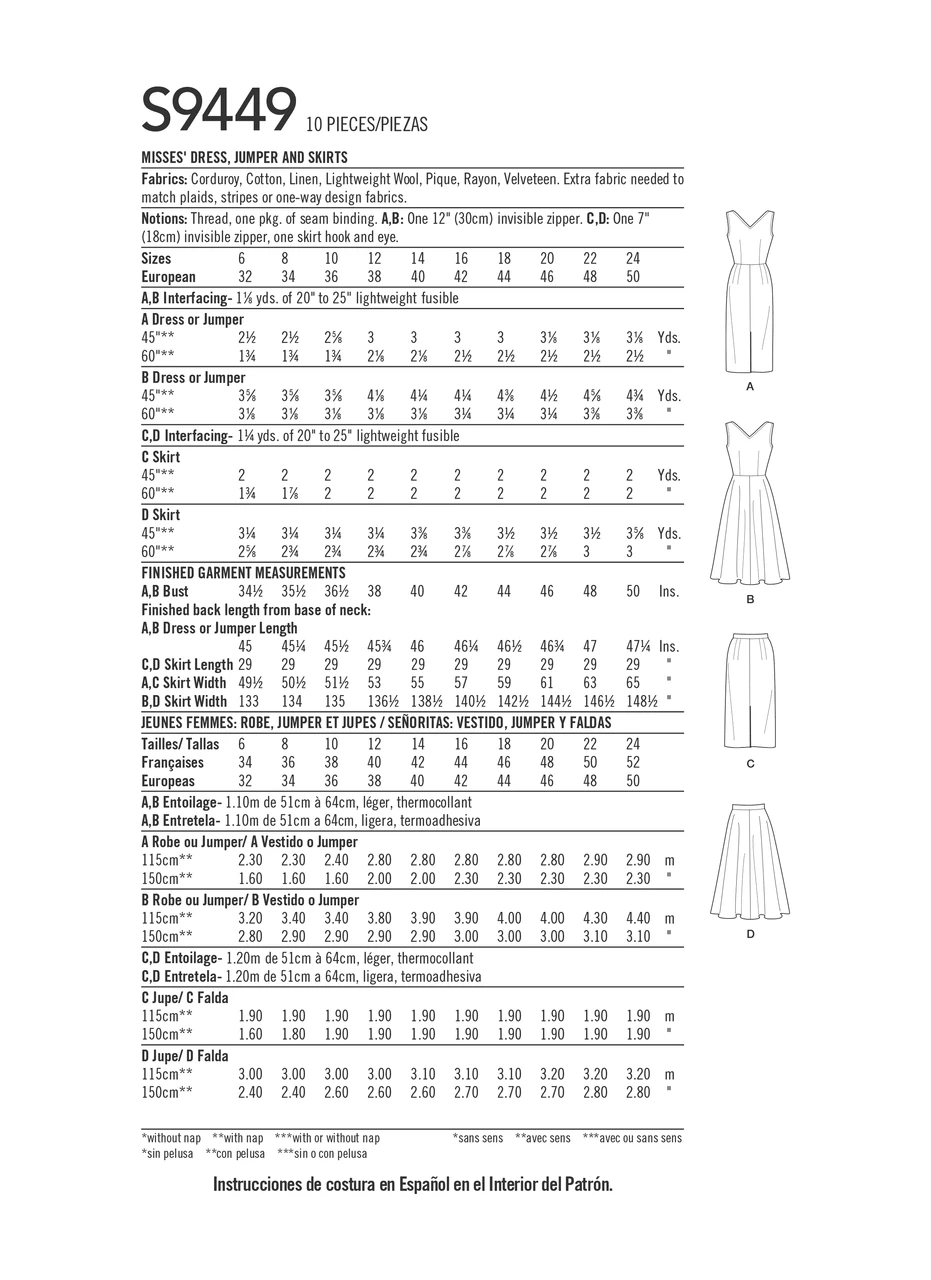 Simplicity Sewing Pattern 1960s Misses' Dress, Jumper and Skirts (PDF) 6 Simplicity Sewing Pattern 1960s Misses' Dress, Jumper and Skirts (PDF)