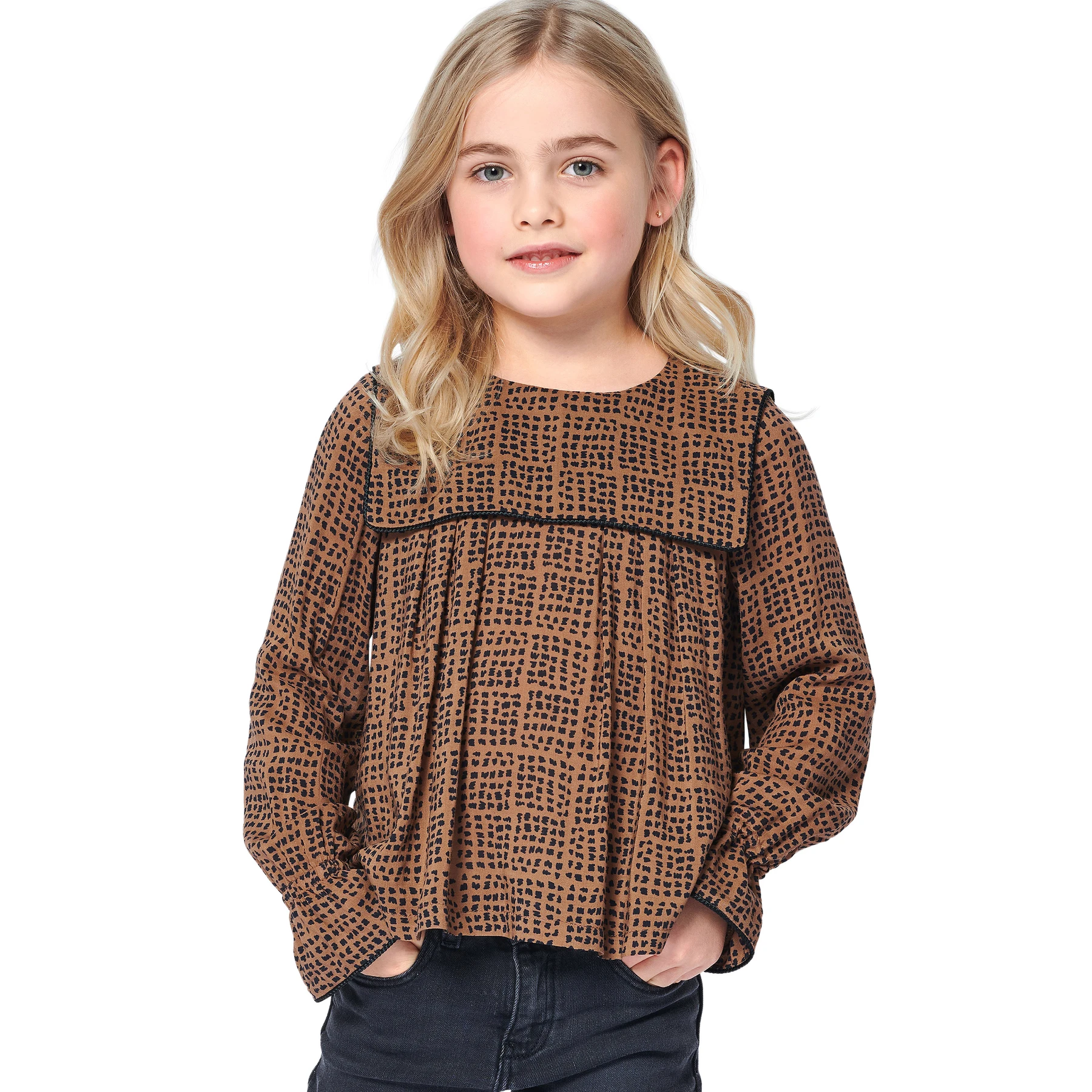 Burda Style Sewing Pattern Children's Dress, Blouse with Yoke - Loose Drape