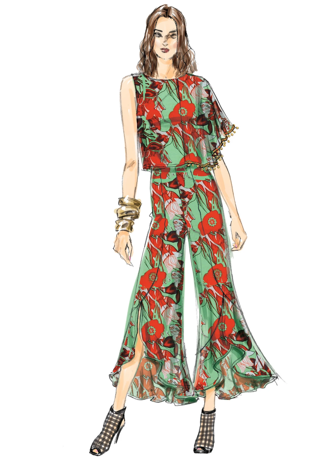 McCall's Sewing Pattern Misses' Draped Top and Flounced Pants (PDF) 3 McCall's Sewing Pattern Misses' Draped Top and Flounced Pants (PDF)