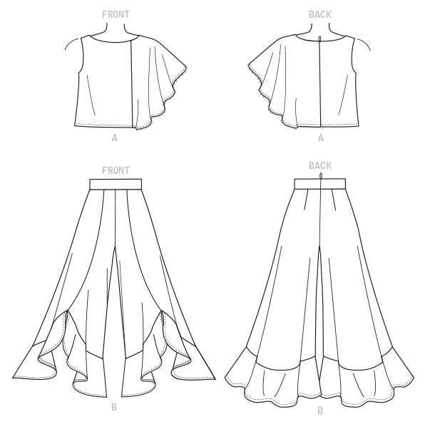 McCall's Sewing Pattern Misses' Draped Top and Flounced Pants (PDF) 6 McCall's Sewing Pattern Misses' Draped Top and Flounced Pants (PDF)