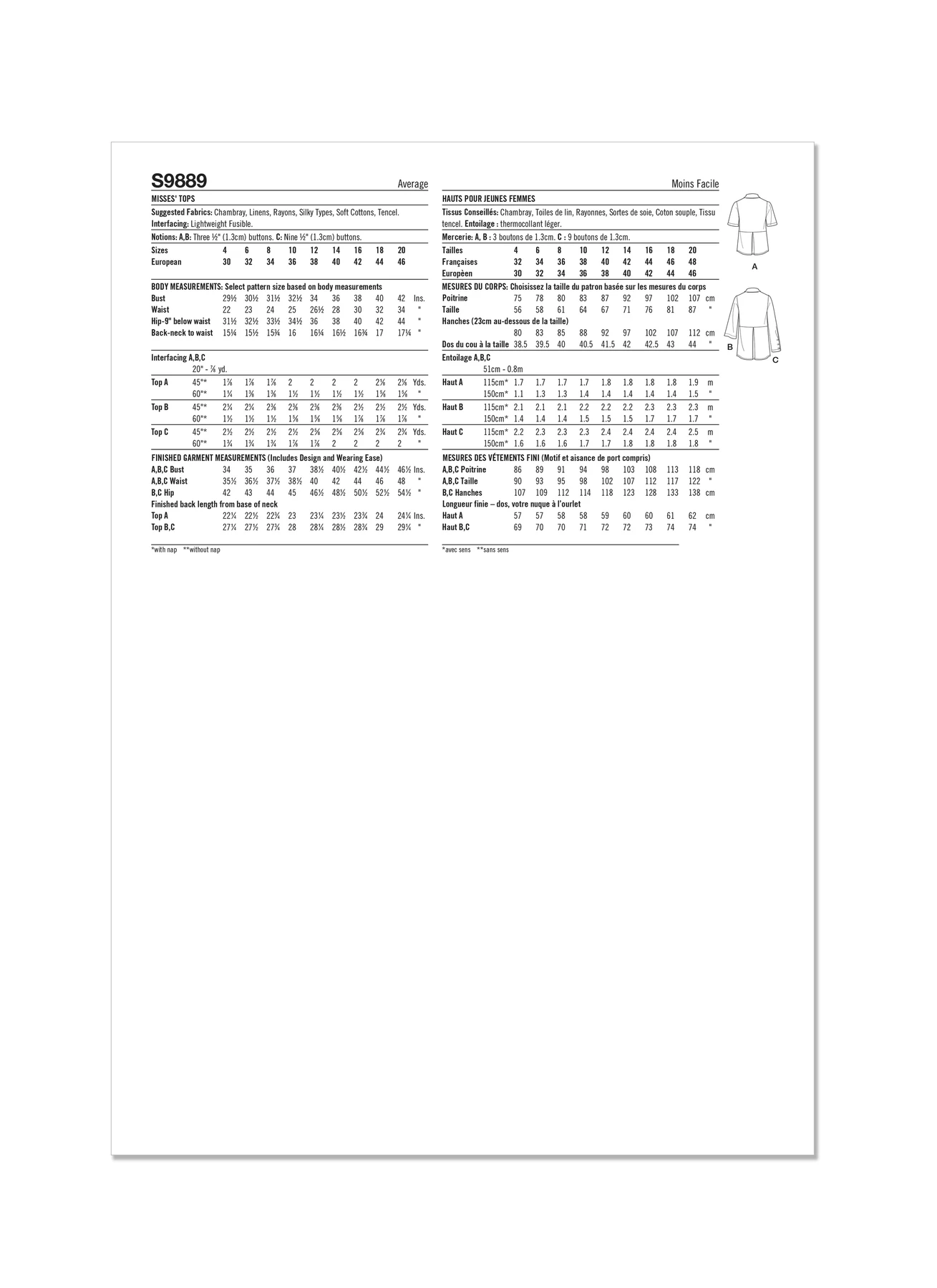 Simplicity Sewing Pattern Misses' Tops (PDF) 8 Simplicity Sewing Pattern Misses' Tops (PDF)