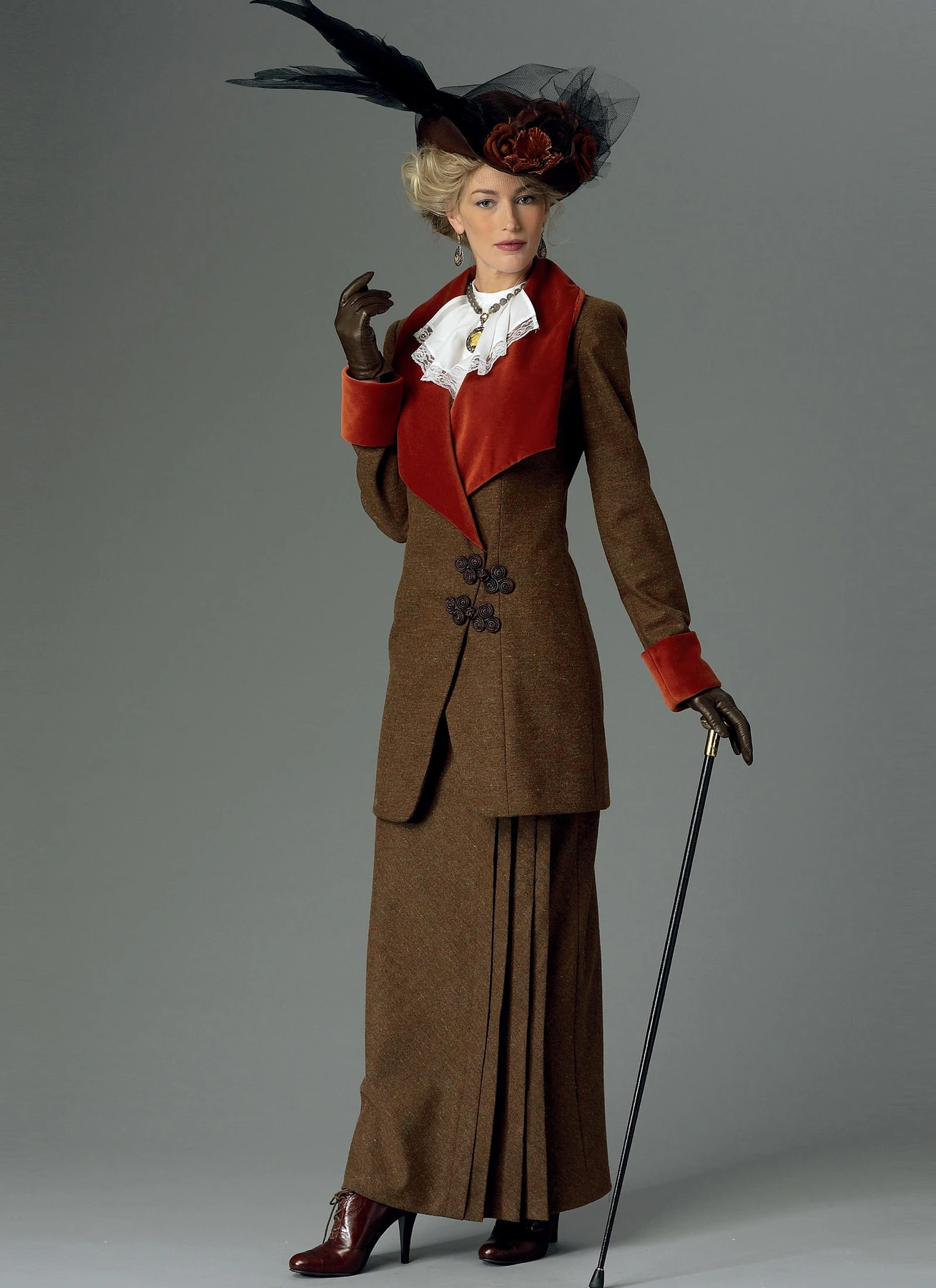 Butterick Sewing Pattern 1910s Shawl Collar Jackets, Bibs and Skirt 2 Butterick Sewing Pattern 1910s Shawl Collar Jackets, Bibs and Skirt