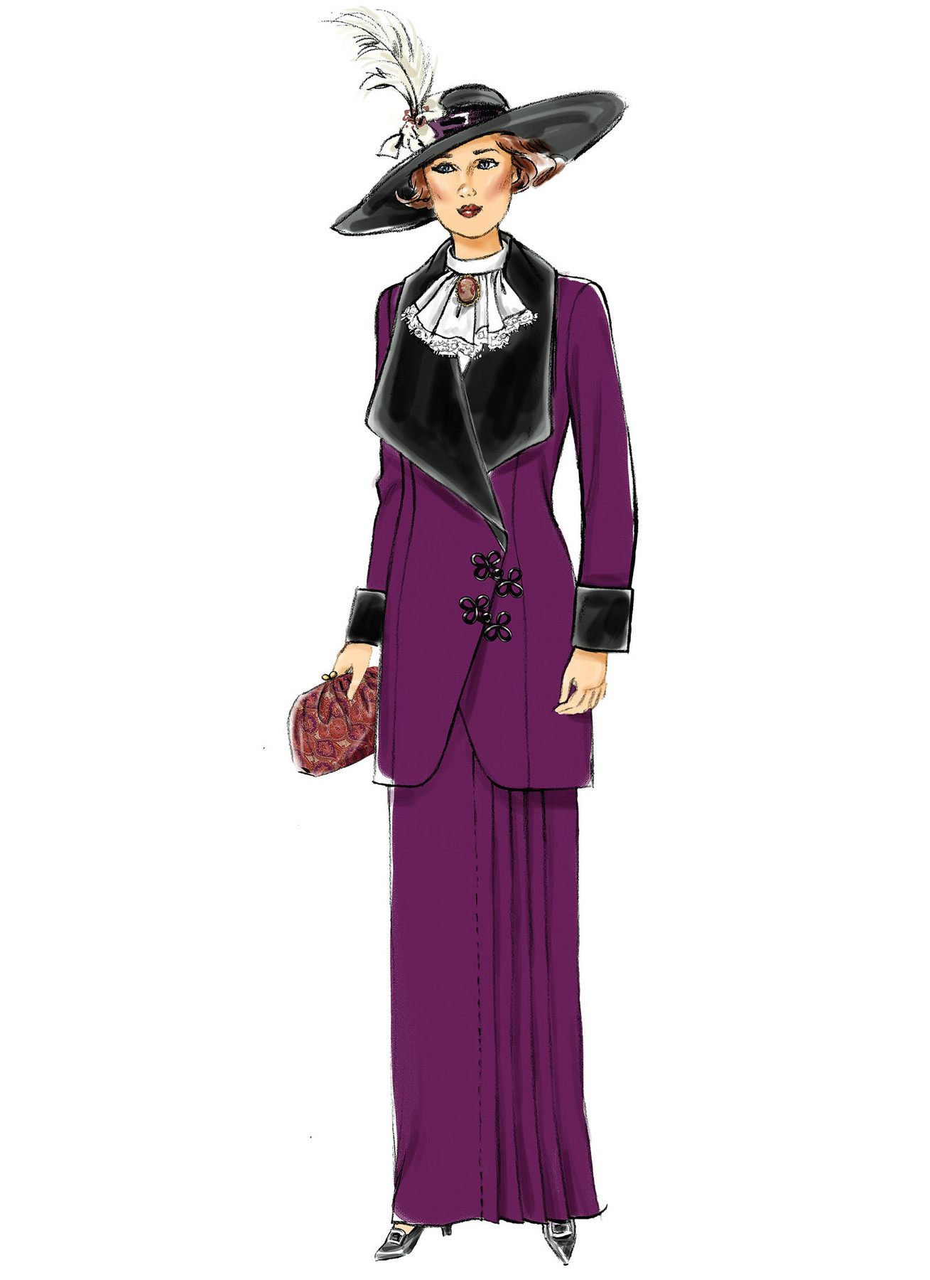 Butterick Sewing Pattern 1910s Shawl Collar Jackets, Bibs and Skirt 5 Butterick Sewing Pattern 1910s Shawl Collar Jackets, Bibs and Skirt