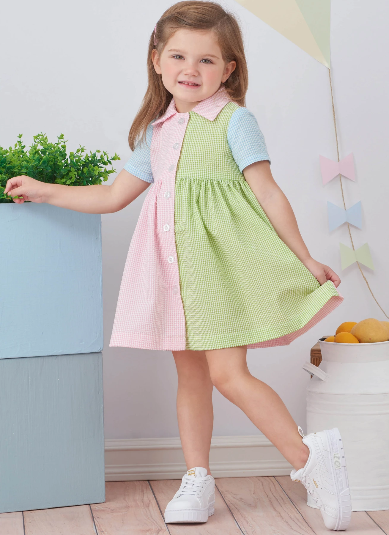 Simplicity Sewing Pattern Toddlers' Dress with Sleeve Variations 2 Simplicity Sewing Pattern Toddlers' Dress with Sleeve Variations