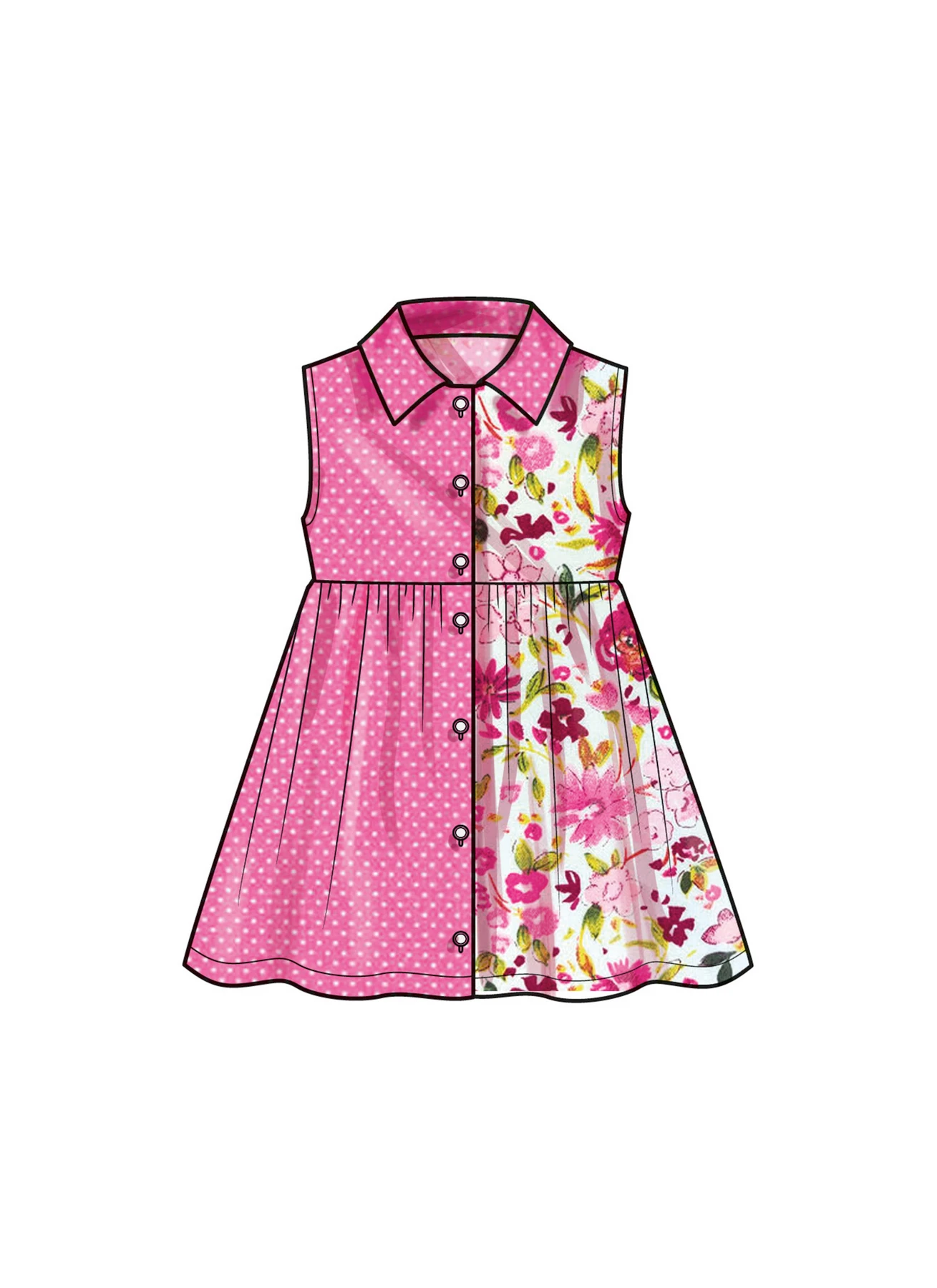 Simplicity Sewing Pattern Toddlers' Dress with Sleeve Variations 4 Simplicity Sewing Pattern Toddlers' Dress with Sleeve Variations