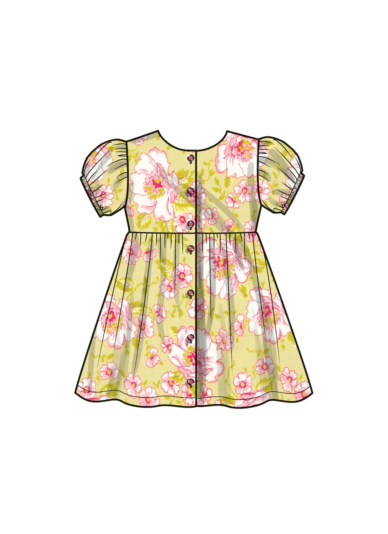 Simplicity Sewing Pattern Toddlers' Dress with Sleeve Variations 5 Simplicity Sewing Pattern Toddlers' Dress with Sleeve Variations