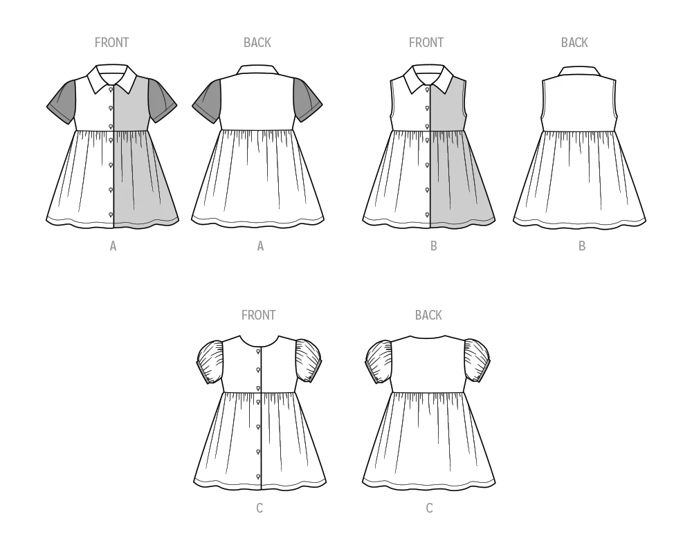 Simplicity Sewing Pattern Toddlers' Dress with Sleeve Variations 7 Simplicity Sewing Pattern Toddlers' Dress with Sleeve Variations