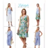 Butterick Sewing Pattern Misses' Top, Sash, Jumpsuit And Skirt (PDF)