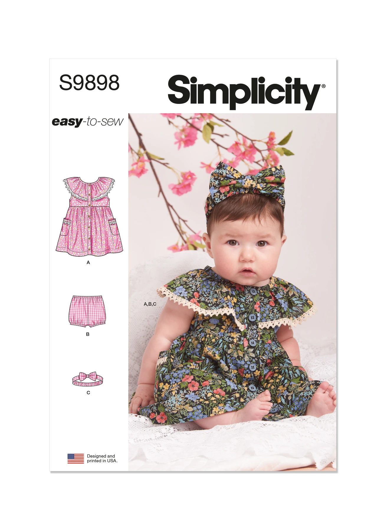 Simplicity Sewing Pattern Babies' Dress, Panty and Headband (PDF) 1 Simplicity Sewing Pattern Babies' Dress, Panty and Headband (PDF)