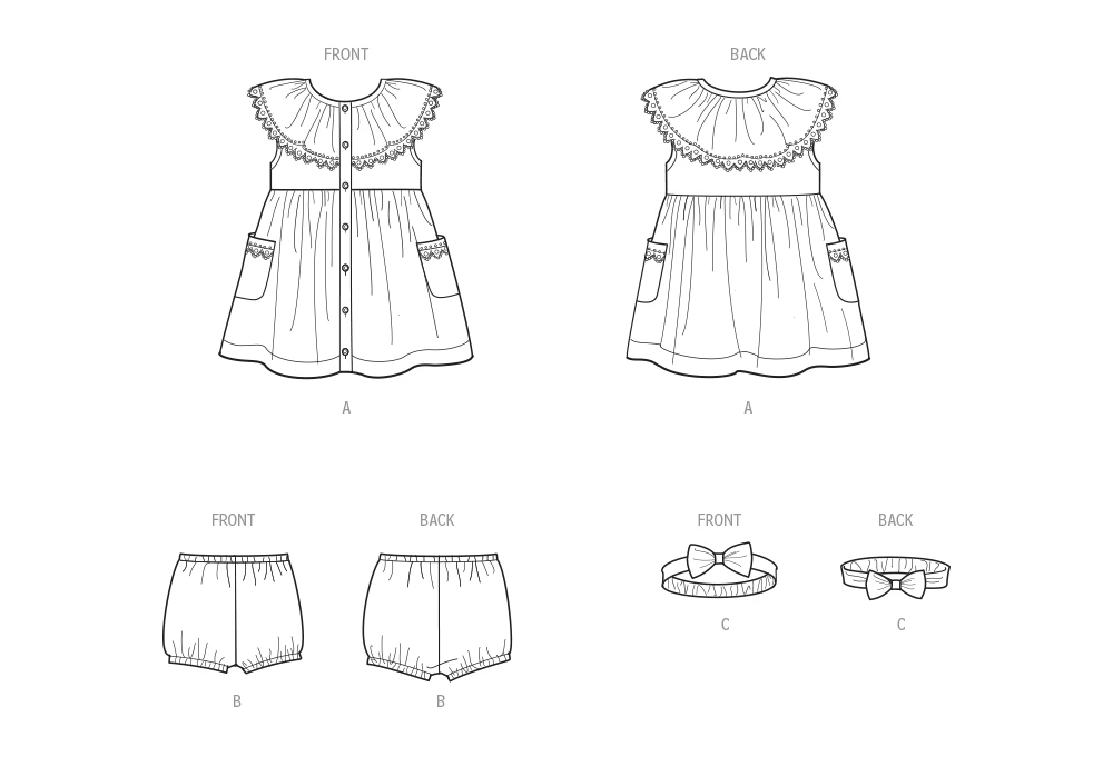 Simplicity Sewing Pattern Babies' Dress, Panty and Headband (PDF) 7 Simplicity Sewing Pattern Babies' Dress, Panty and Headband (PDF)
