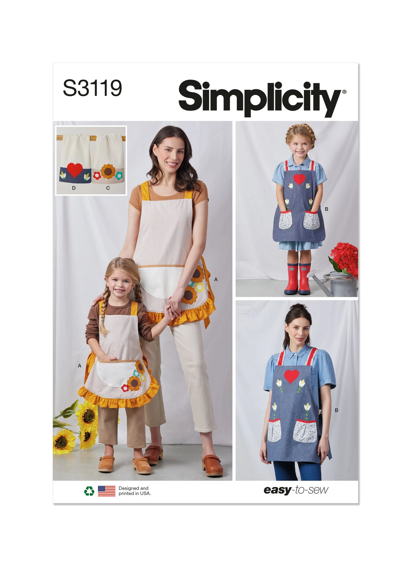 Simplicity Sewing Pattern Children and Misses' Aprons and Kitchen Accessories 1 Simplicity Sewing Pattern Children and Misses' Aprons and Kitchen Accessories