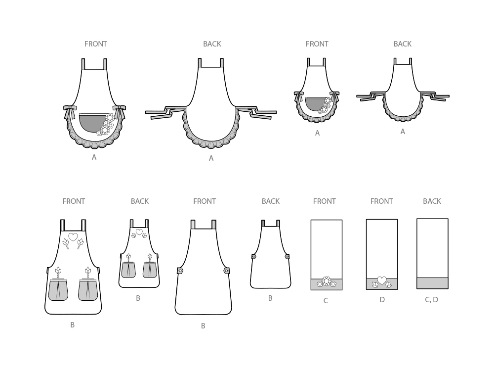 Simplicity Sewing Pattern Children and Misses' Aprons and Kitchen Accessories 9 Simplicity Sewing Pattern Children and Misses' Aprons and Kitchen Accessories