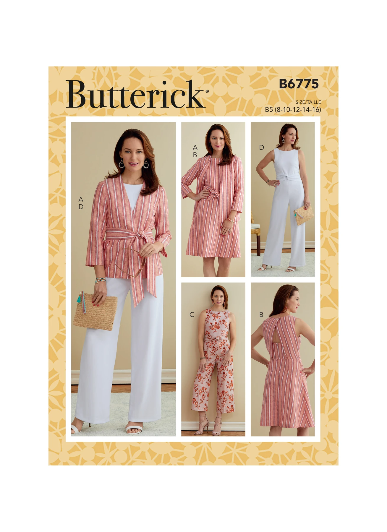 Butterick Sewing Pattern Misses' & Women's Jacket, Sash, Dress & Jumpsuit (PDF) 1 Butterick Sewing Pattern Misses' & Women's Jacket, Sash, Dress & Jumpsuit (PDF)