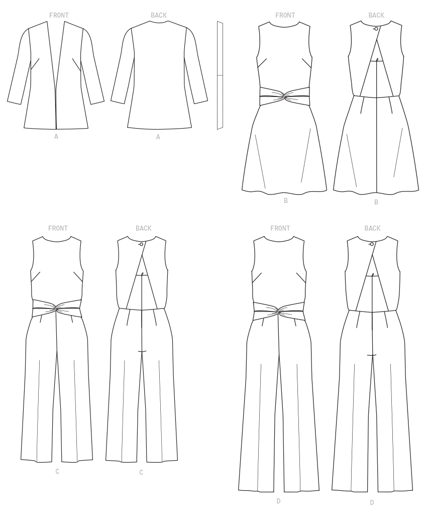 Butterick Sewing Pattern Misses' & Women's Jacket, Sash, Dress & Jumpsuit (PDF) 12 Butterick Sewing Pattern Misses' & Women's Jacket, Sash, Dress & Jumpsuit (PDF)